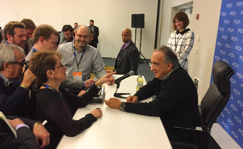 Sergio Marchionne at a Press Scrum in January 2017